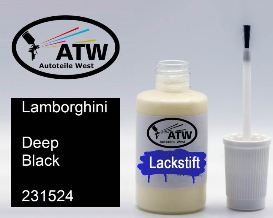 Lamborghini, Deep Black, 231524: 20ml Lackstift, von ATW Autoteile West.